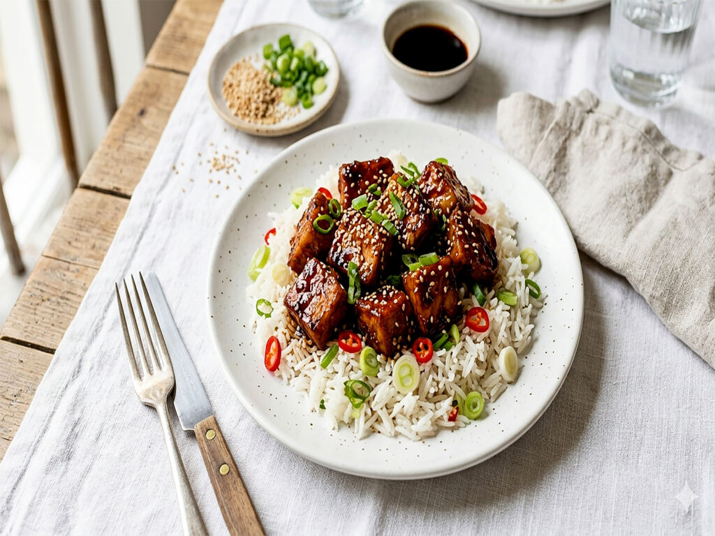 Ready in under 30 minutes, it’s an ideal vegetarian alternative for anyone craving takeout-style food at home. 