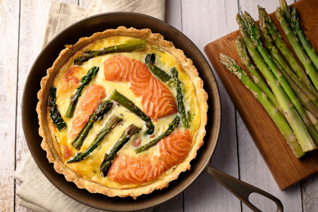 Salmon & Asparagus Quiche
