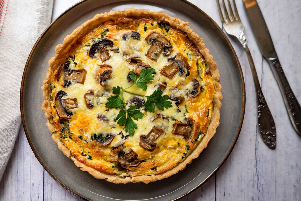 Mushroom & Gruyère Quiche