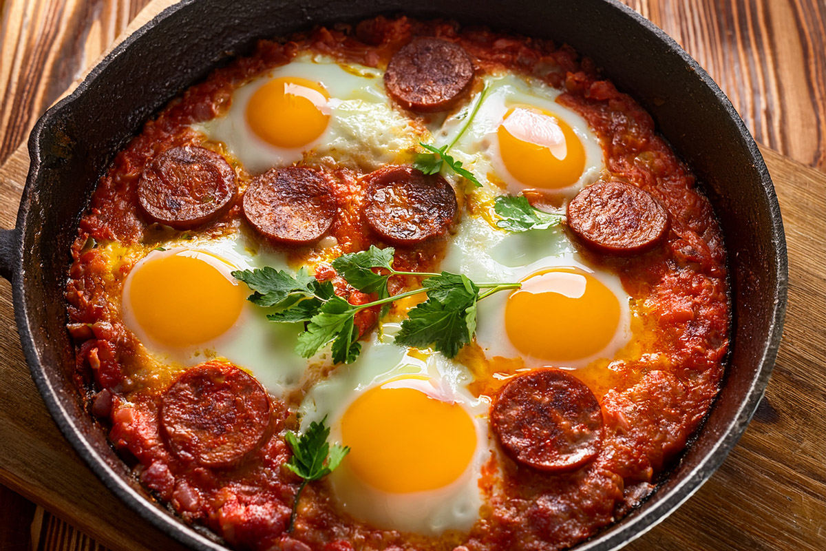 Vegetarian Sausage Shakshuka